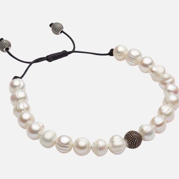 Pronto Uomo White Pearl Bracelet New! - Picture 10 of 10